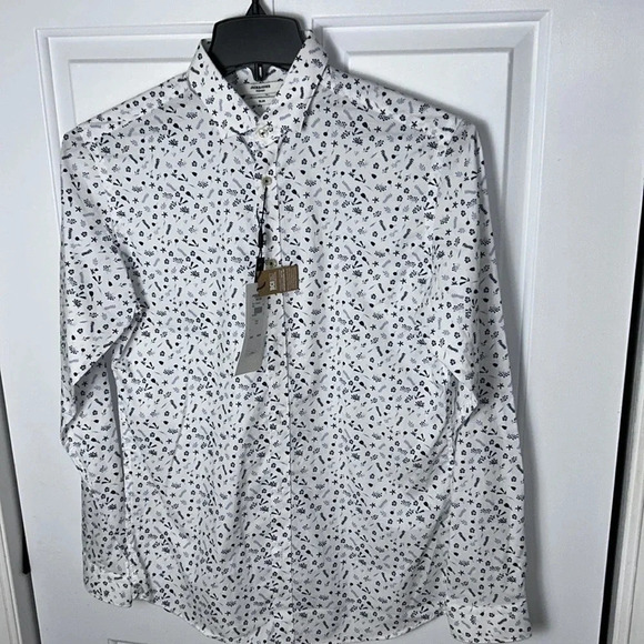 Jack & Jones,Men shirt Sm & Med,NWT,cotton 100,white & blue.BETTER COTTON ORG - Picture 8 of 13